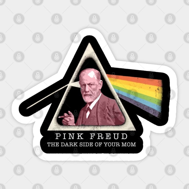 Pink Freud Dark Side Of Your Mom Sticker by Alema Art